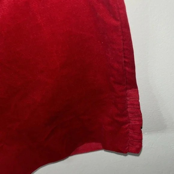 NEW Talbots RSVP Red Velvet Straight Leg Pants Ruffle Hem Holiday Plus Size 24W - Picture 6 of 6